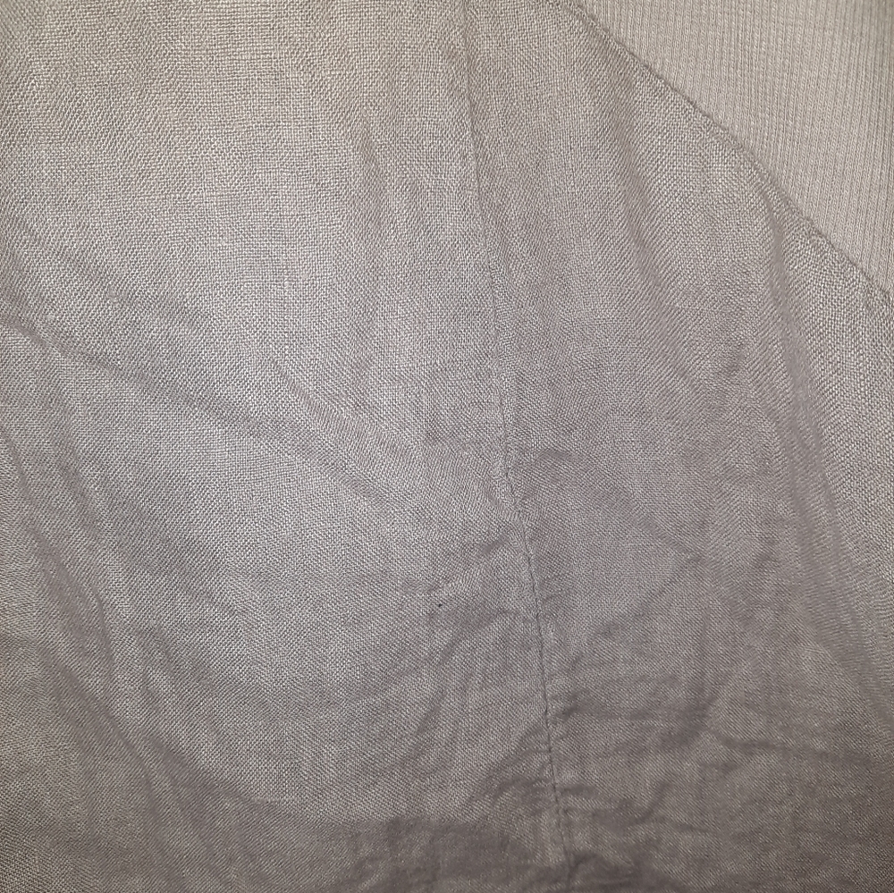 Lina Tomei Womens Dress Size S Gray Linen Stretch Beaded Neckline summer - Picture 8 of 8